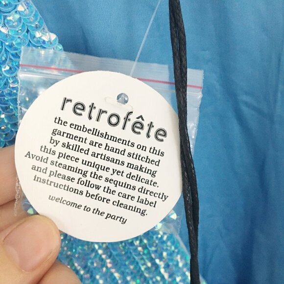 RETROFETE Audrey Sequin Robe Wrap Midi Dress - Picture 14 of 16